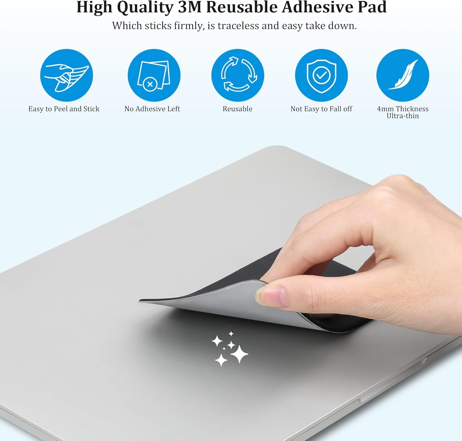 Lacdo Portable Hard Drive Sleeve for Laptop, 2-Pocket Stick on Pouch with Reusable Adhesive, for San Disk, Samsung, Crucial, Portable External Solid State Drive SSD Hard Drive Carrying Case, Black image number 2