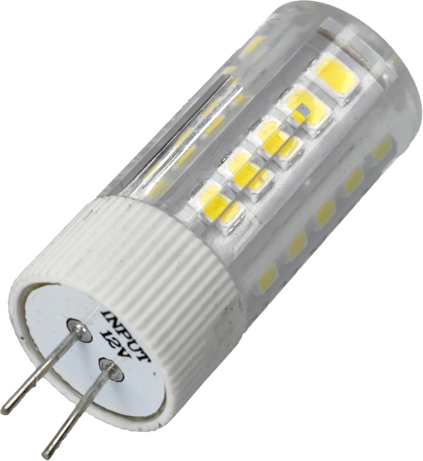 Jandei Pack of 5 12V DC G4 5W LED Bulbs Cool White 6000K 400 Lumens (Equivalent to 35-40W Halogen) 12Mm &Oslash; 46Mm Total Length with Pins IP20 Rated