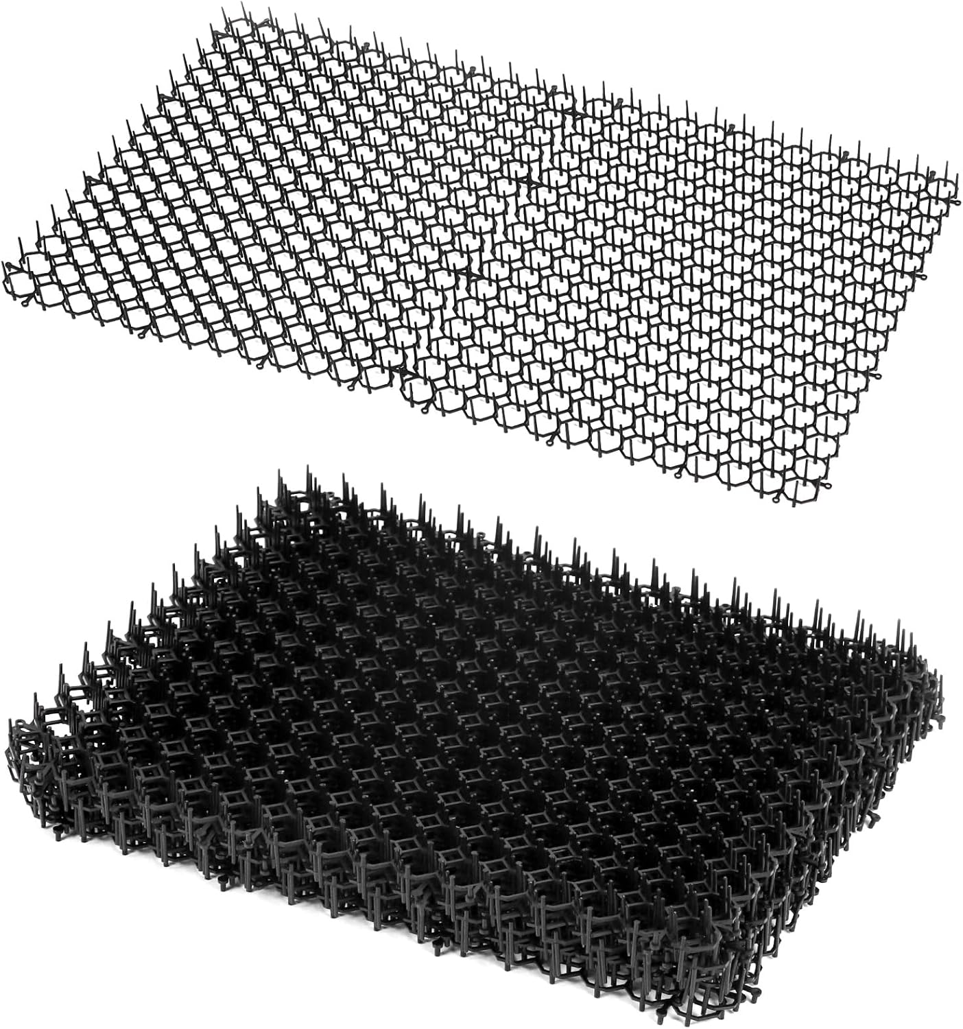 QWORK&reg; 10 Pack Cat Scat Mat Cat Spikes to Prevent Animals from Entering the Garden and Destroying Plants (34X41Cm I 14"X16") image number 2