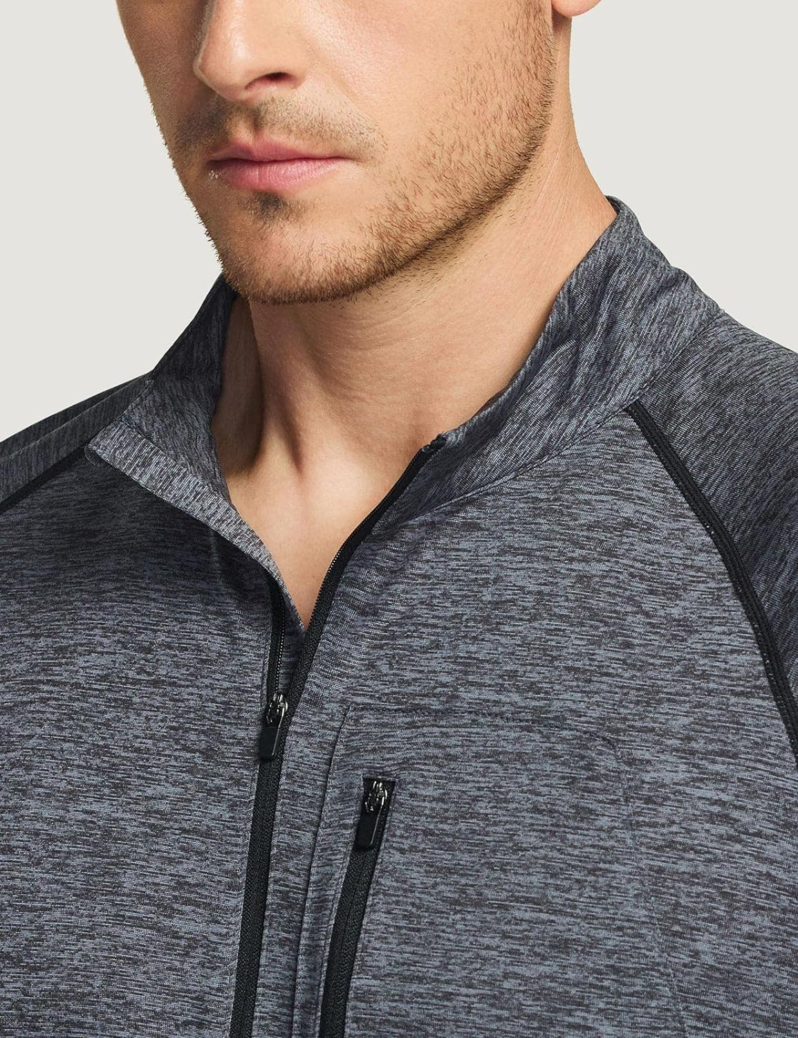 ATHLIO Quick-Dry UV Protection Long Sleeve Shirt - Men'S 1/4 Zip Athletic Running Top 3Pack image number 4