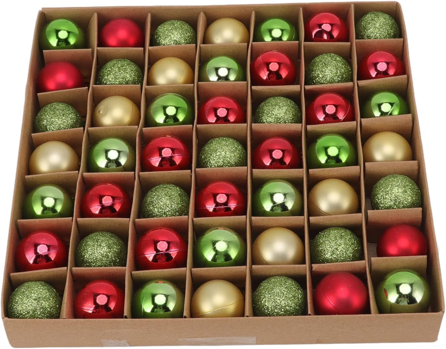 49PCS Mini Christmas Ball Ornaments, Mini Christmas Tree Decorative Balls Small Shatterproof Christmas Baubles for Xmas Christmas Tree, Christmas Wreath Ornaments and Party Decor image number 1