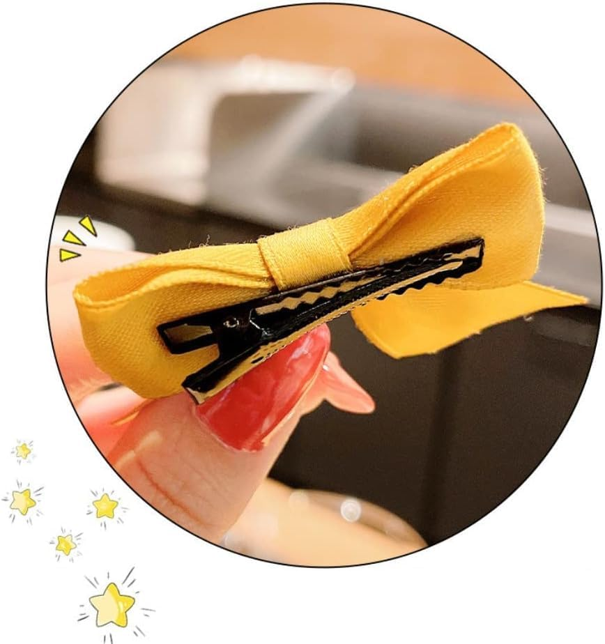 OEIOTEI Bow Hair Clips 2 Pieces Hair Clip Hair Bows Girls Alligator Hair Clips Hair Accessories Small Non-Slip Fashionable Ponytail Hair Clips School Clothes (3) image number 2