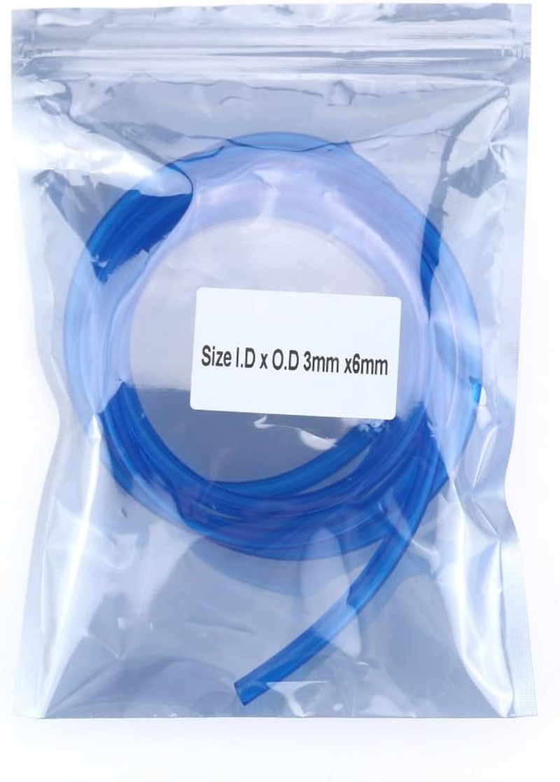 Hilitchi 20-Feet Petrol Fuel Line Hose Lubricant of 4 Sizes Tubing for Weedeater Chainsaw Common 2 Cycle Small Engines (Light Blue) image number 5