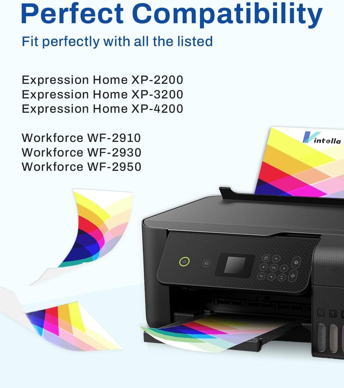 Vintella 604XL Ink Cartridges Replacement for Epson 604 Ink Cartridges Combo Pack 604XL T604 for Expression Home XP-2200 XP-3200 XP-4200 Workforce WF-2910 WF-2930 WF-2950 Printer (4 Pack) image number 3