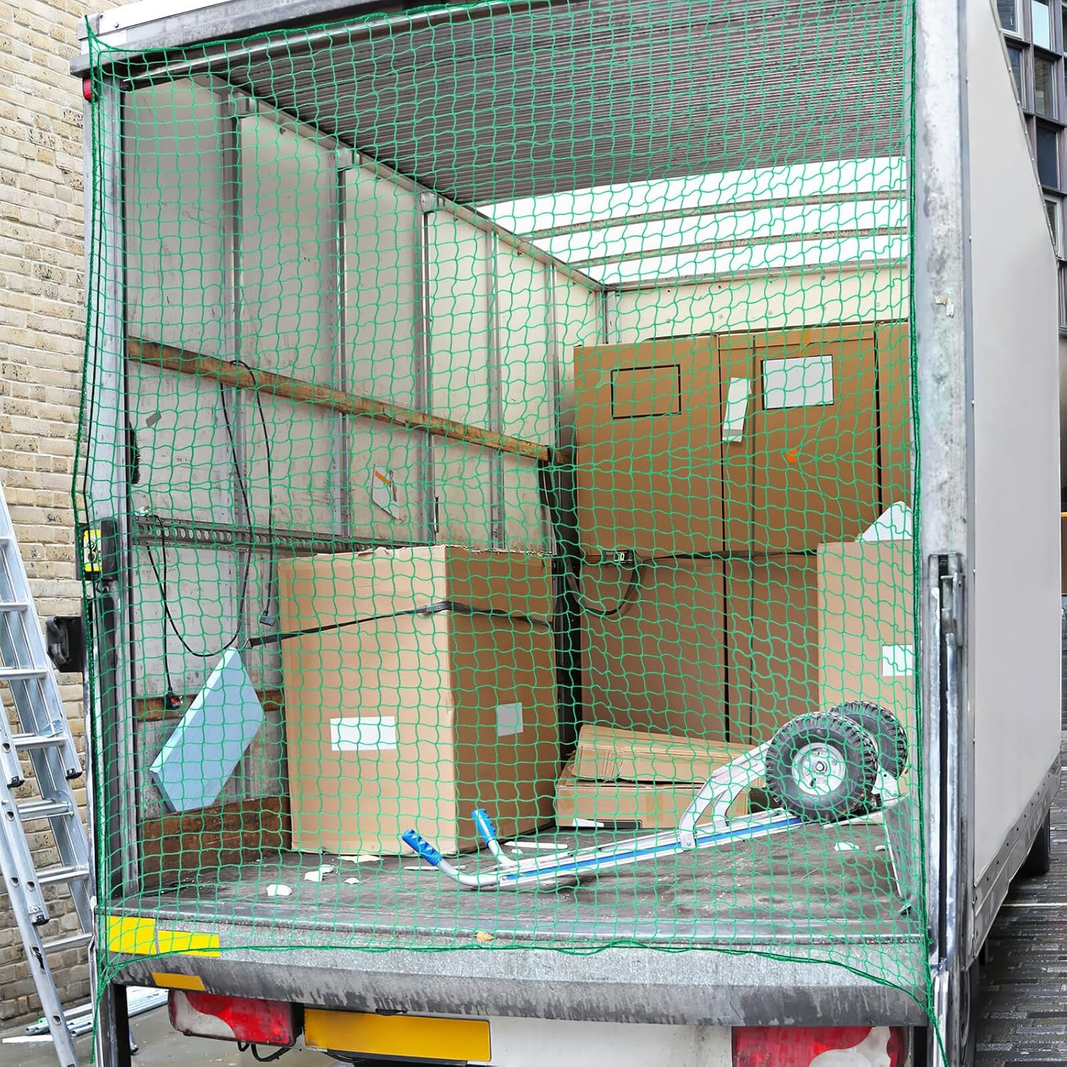 MUSISALY Truck Bed Cargo Net 2X3M Heavy Duty Elastic Bungee Cord Net 15 Hooks for Pickup Trucks Trailers and Vehicle Cargo Securing image number 5