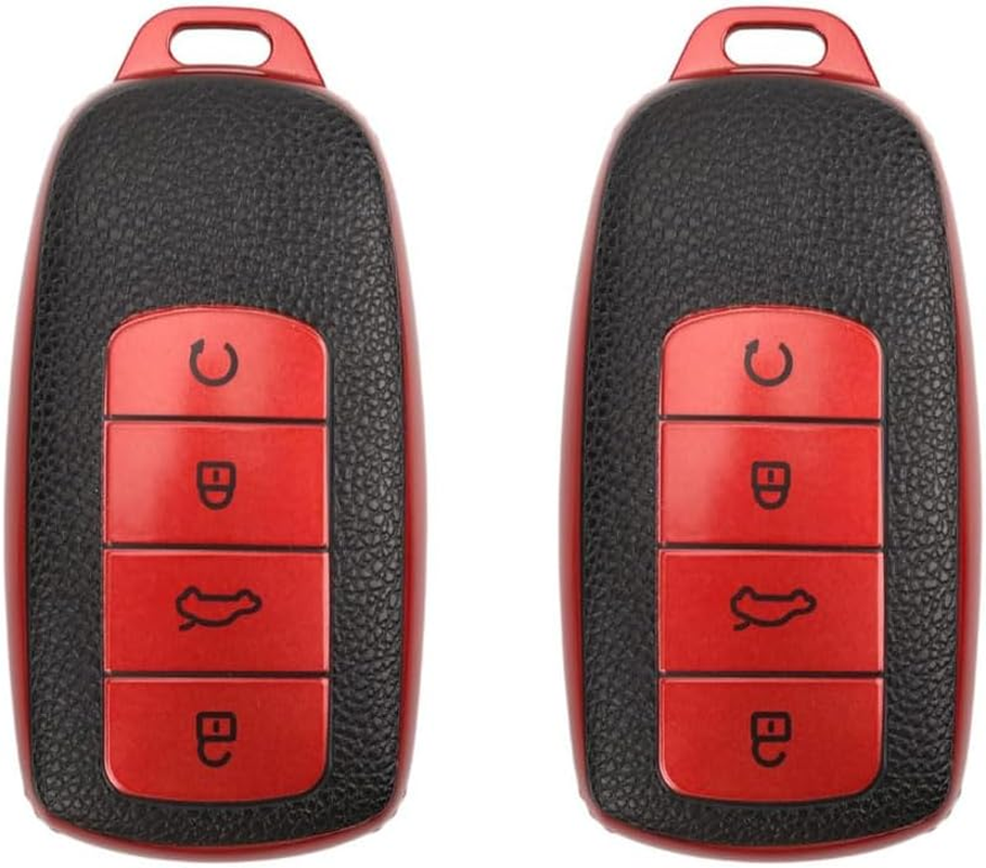 2 Pack Durable Car Smart Key Fob Case Cover and Premium TPU Protective Case Compatible with Chery Omoda 5 Tiggo 8 Pro Universal Car Accessories (Sliver) Key Protection Shell for Chery Automobile image number 5