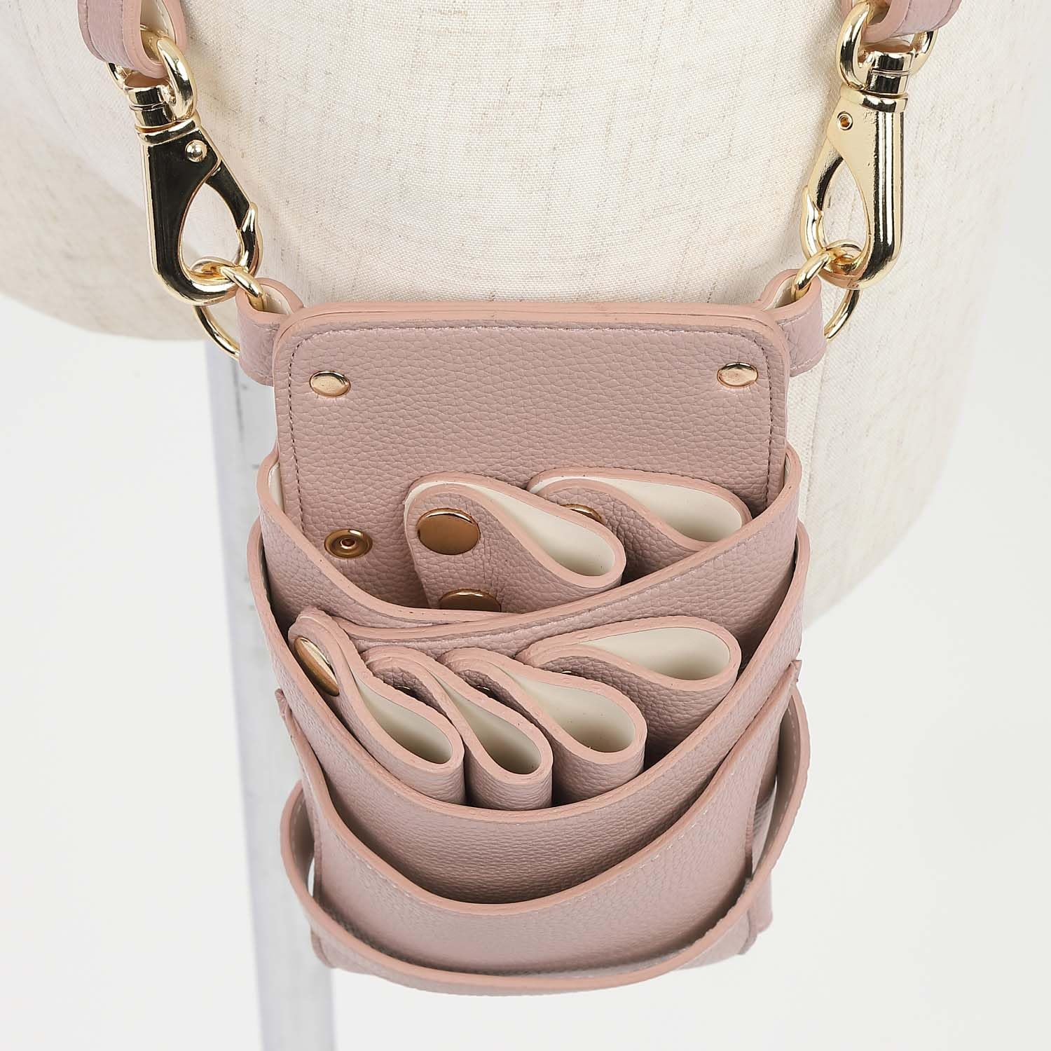 Deeds S-433 Scissor Case, Sienna, Pink (Grain Material) image number 4