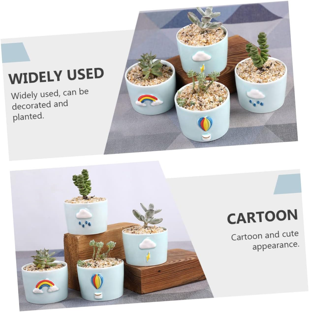 Ceramic round Succulent Container Cute Pot Plant Gardening Succulent Pot Artistic Flowerpot for Plant Lovers image number 5