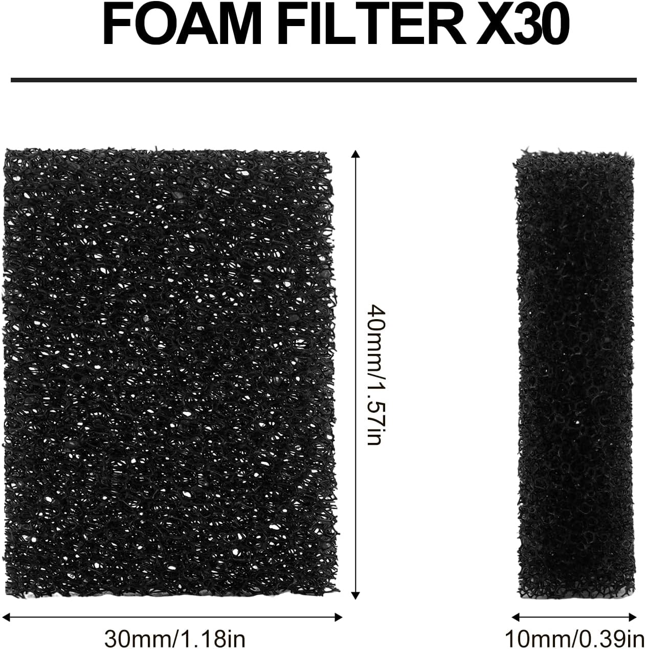 30Pcs Pet Fountain Replacement Filter, Cat Drink Water Filter Replace Foam Filter Pet Fountain Foam Filter Compatible with PETKIT Eversweet 3 Pro