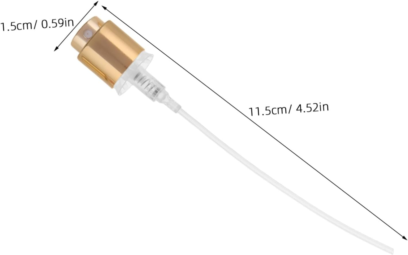 ADOCARN 10Pcs Perfume Bottle Spray Nozzle Pump Replacement Gold Plastic Press Pump Heads 13Mm Compatible Diy Perfume Bottles for Travel and Home Use