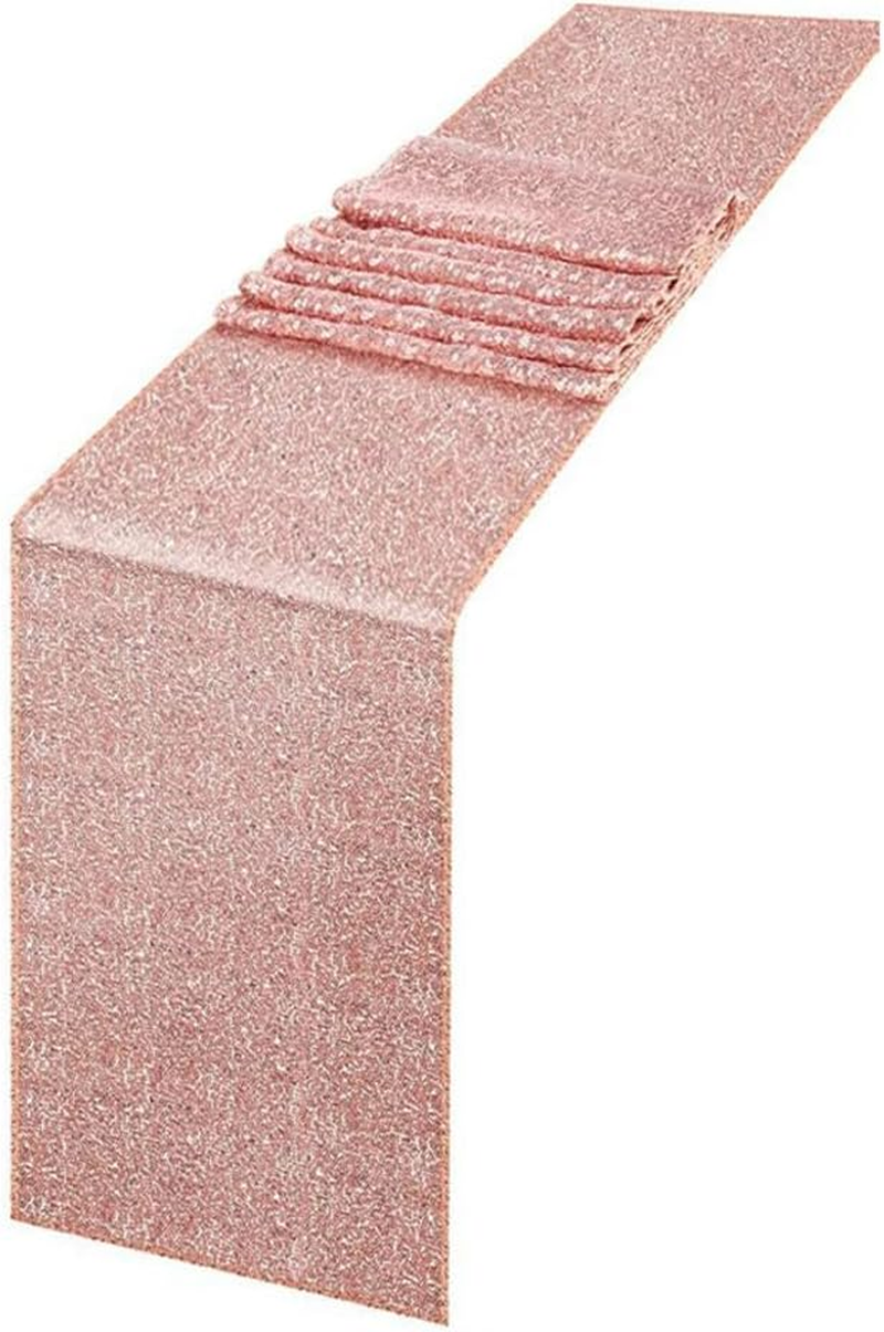 AIMALL Premium Sequin Table Runner for Weddings and Special Events, 12" X 71", Sparkling Color Choices, for Tables of 4-6