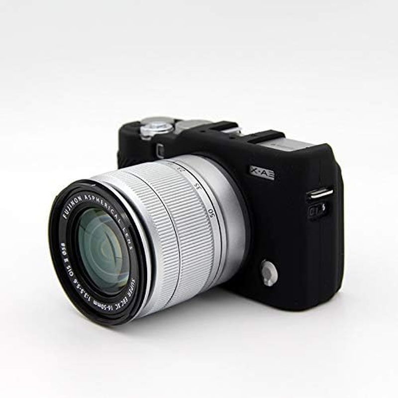 XA3/XA5/XA10 Camera Case, Cover Silicone Sleeve Protective Case with Removable Lens Cover, Anti-Scratch Soft Camera Body Skin for  X-A3/X-A5/X-A10 Camera (Black) image number 4