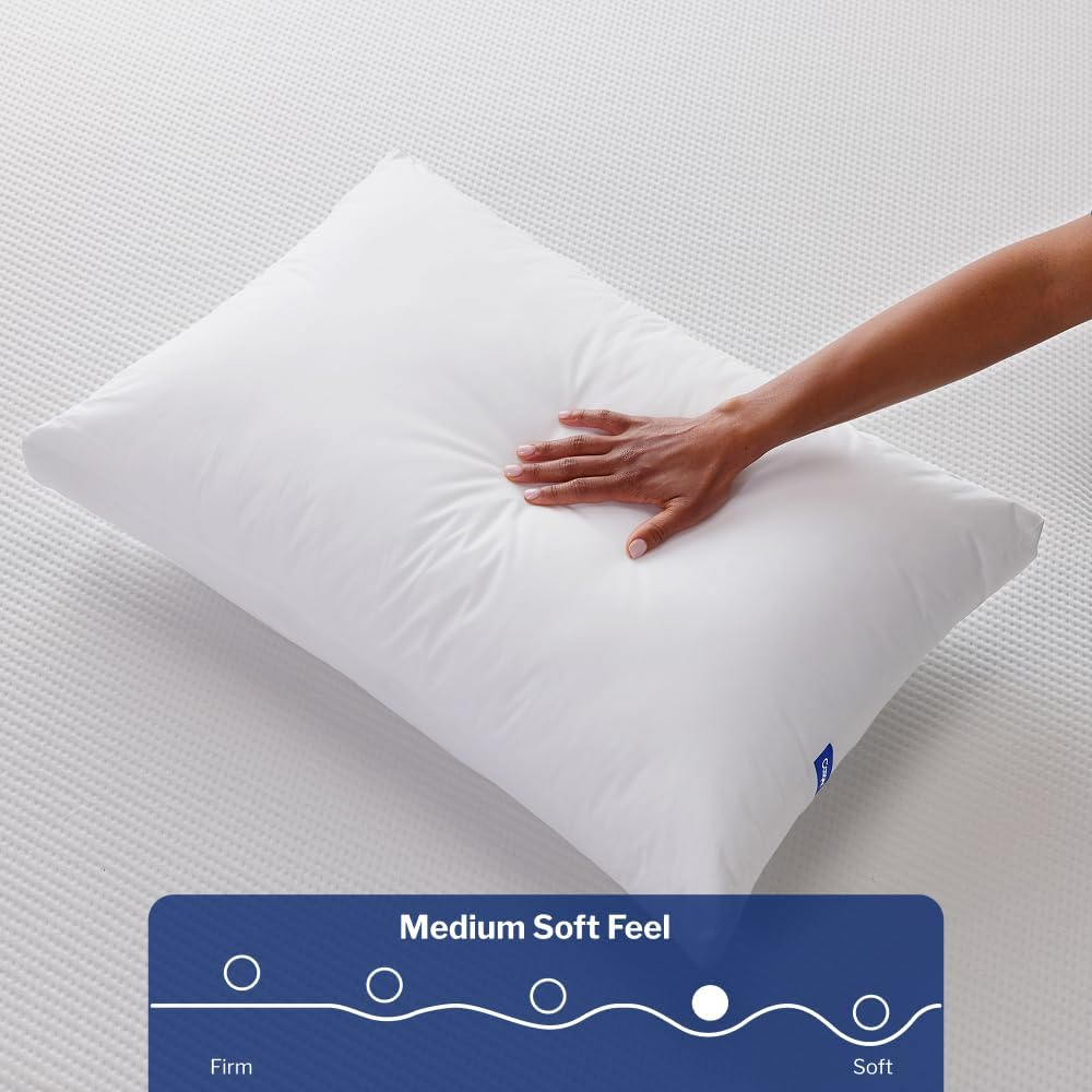 Casper Essential Pillow for Sleeping, Standard, White, Two Pack image number 2