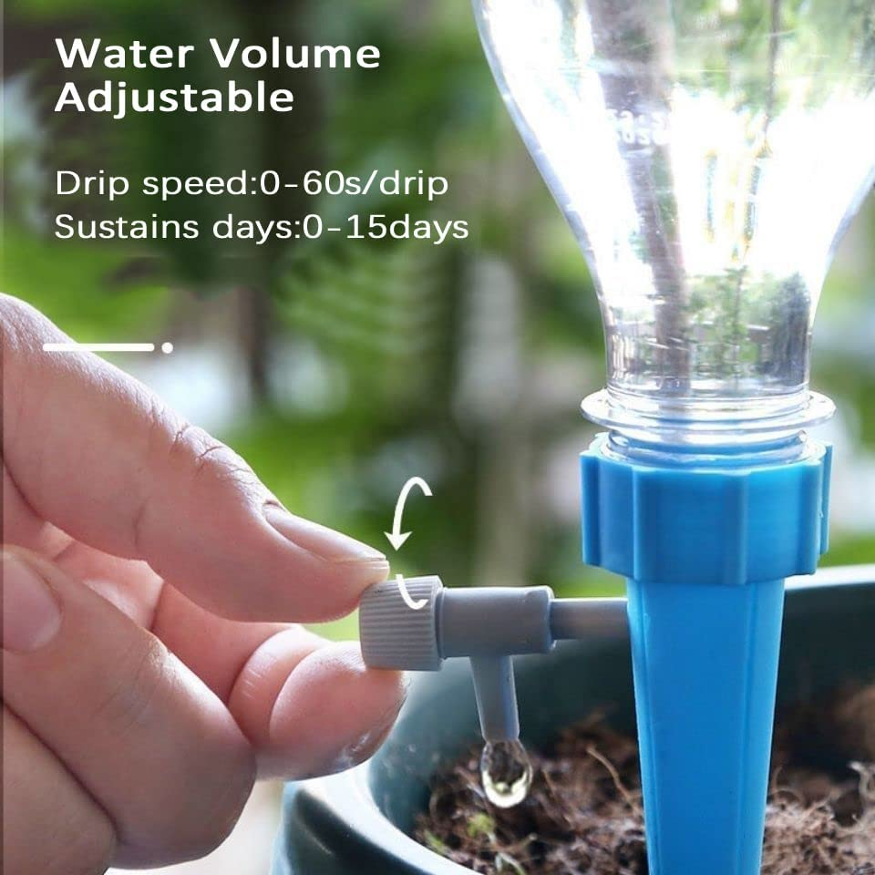 12 Packs Self Watering Spikes, Adjustable Plant Watering Spikes with Slow Release Control Valve Switch for Garden Plants Indoor & Outdoor image number 2