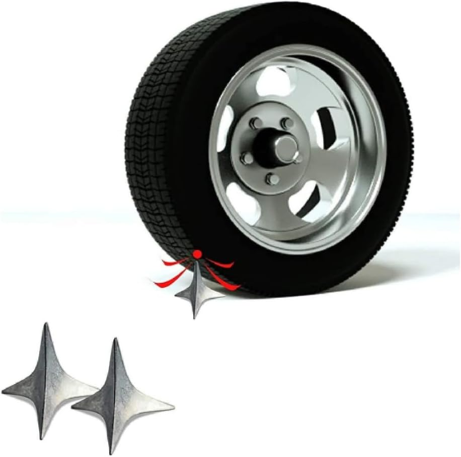 4.5 Cm Triangle Nail, Non-Inverted Nail, Anti-Theft Nail, Professional Tyre Nail, Ground Tyre Nail, Emergency Brake Nail, Prevent Brake Failure (10Pcs)