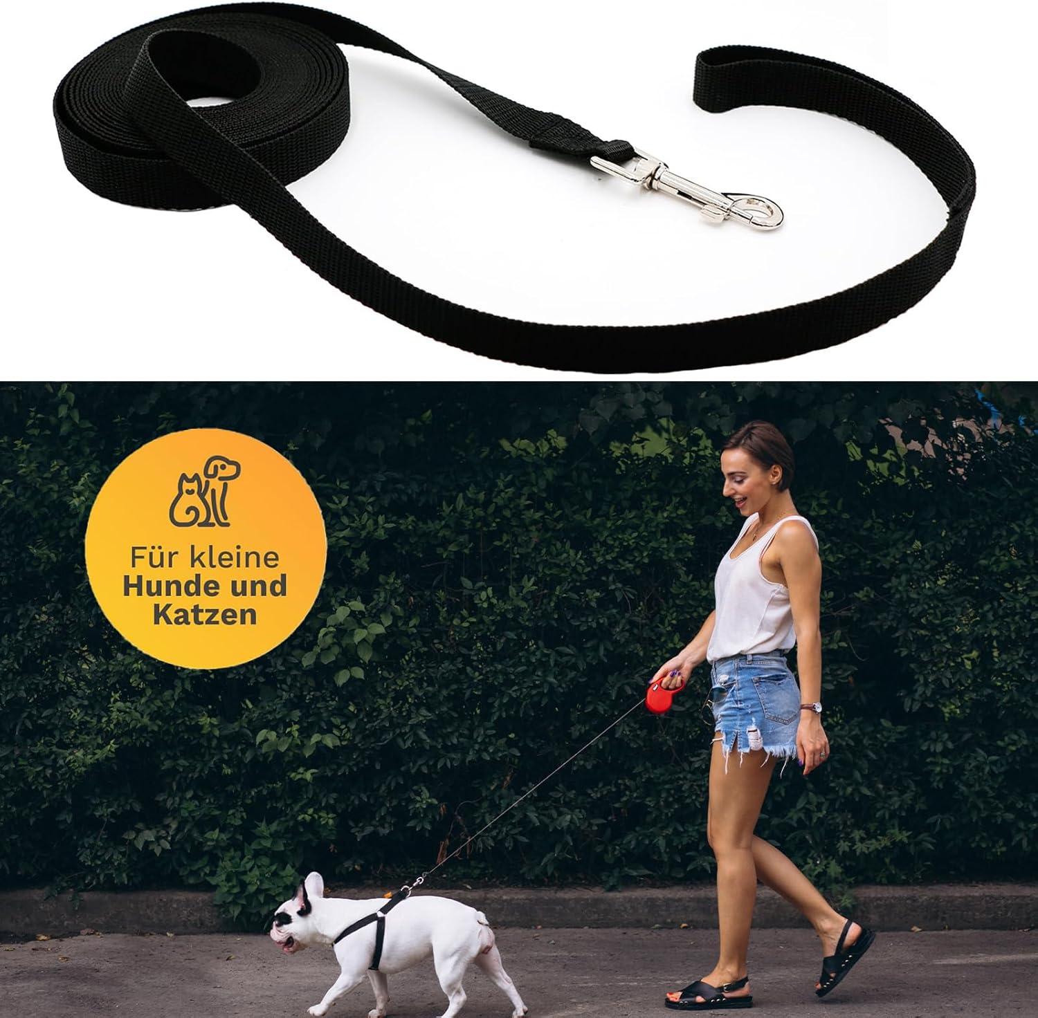 Recall Lead 5 M, Recall Lead for Dogs, Dog Lead with Hand Loop, Training Lead, Recall Dog Training Lead, Running Lead for Dogs, Cats and Puppies image number 3