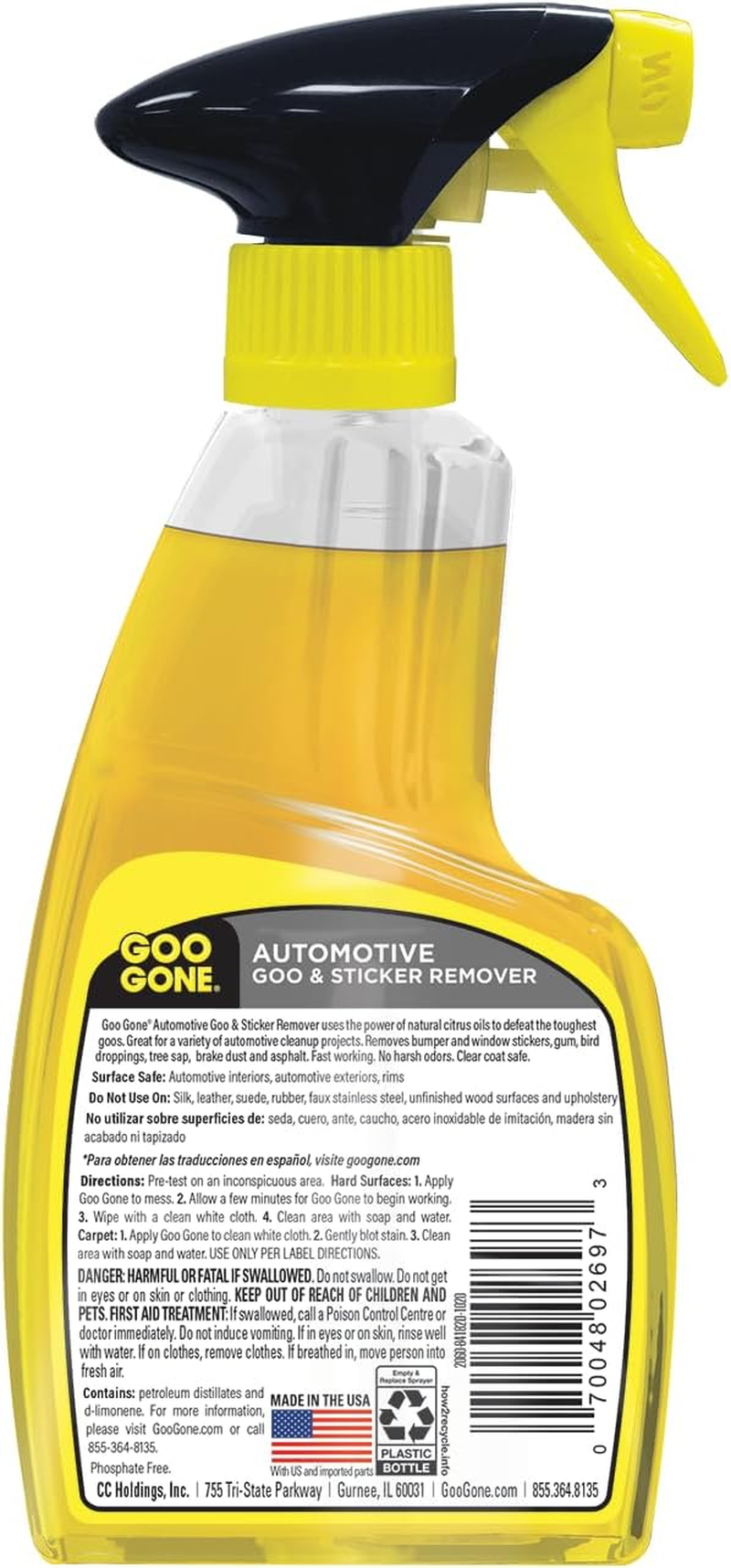 Goo Gone Automotive Cleaner Spray Gel, 12 Fl. Oz. image number 4