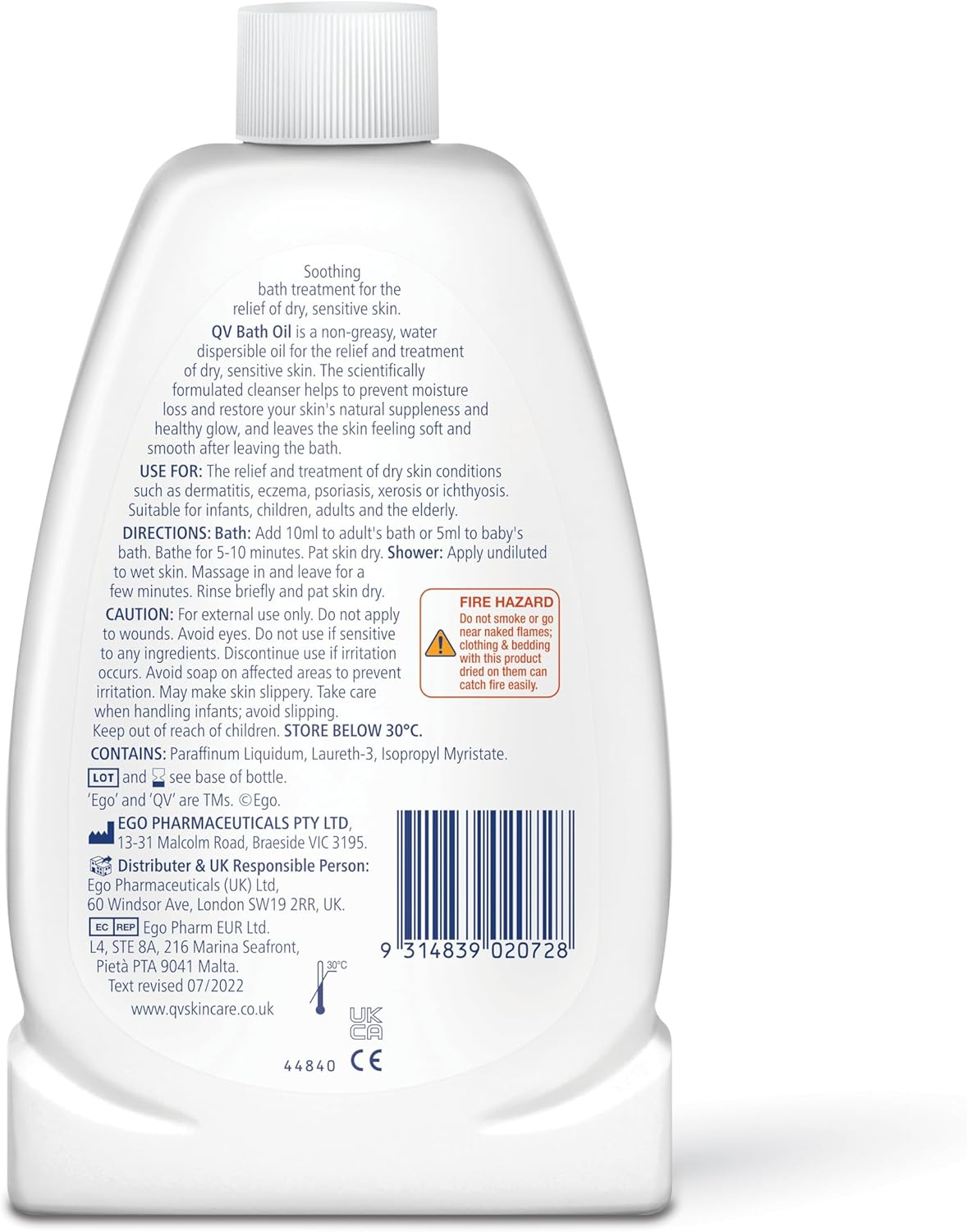 QV Bath Oil 250Ml image number 3