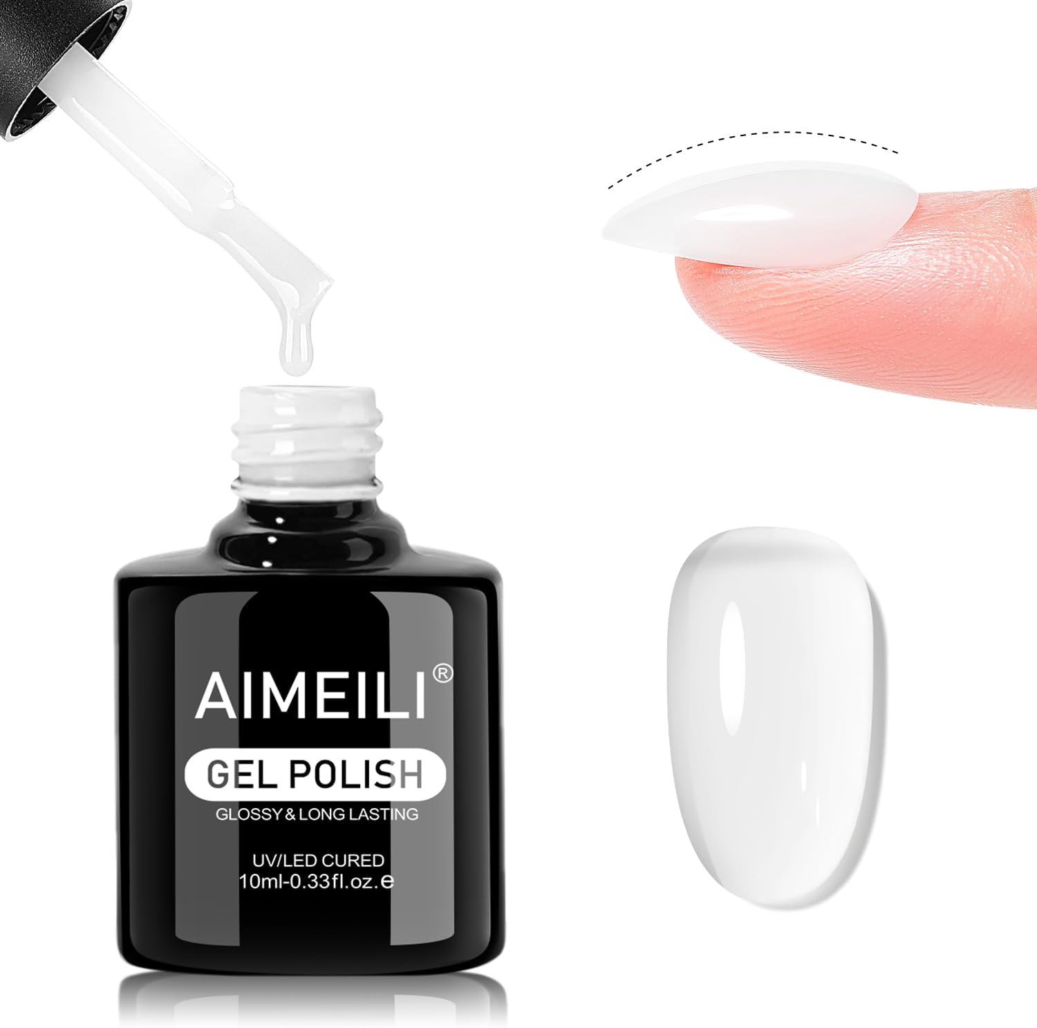 AIMEILI Gel Nail Polish Pink Color VC1003