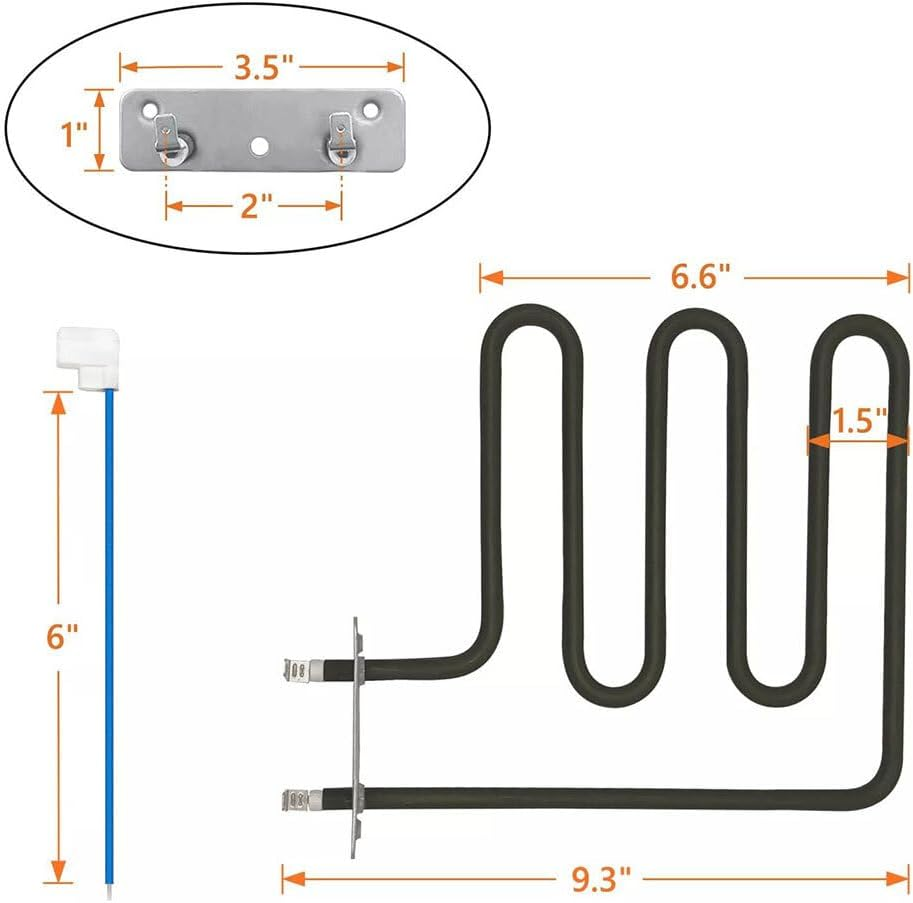 Stainless Steel Electric Smoker Heating Element Sturdy and Durable for Long-Lasting Strong Compatibility Metal image number 2