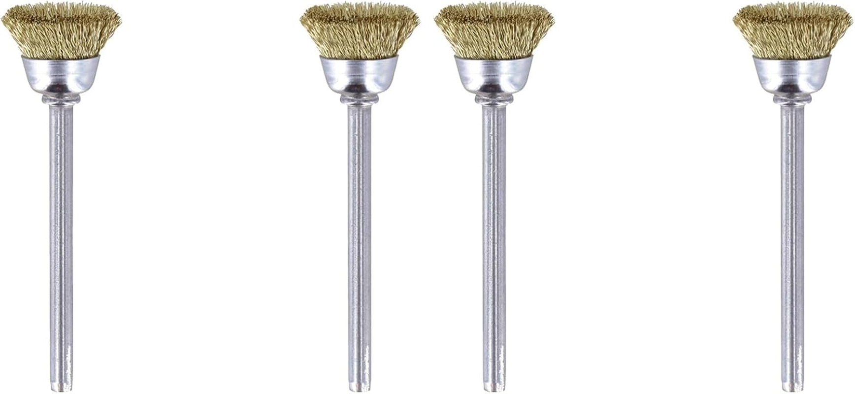 Dremel 536 Brass Brush Accessory Set, 2 Brushes (13 Mm) for Cleaning Soft Metals like Gold, Bronze or Copper image number 1