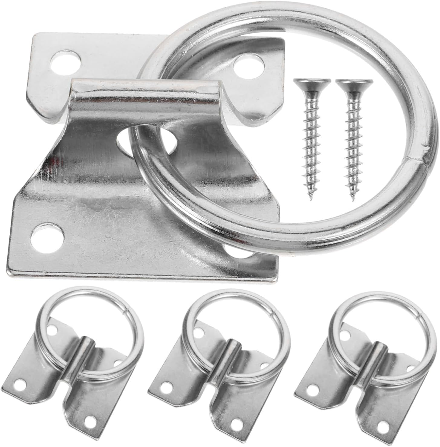 KOMBIUDA 4Pcs Horse Tie Ring Heavy Duty Tie Hardware for Horse Supplies Safe Portable image number 4