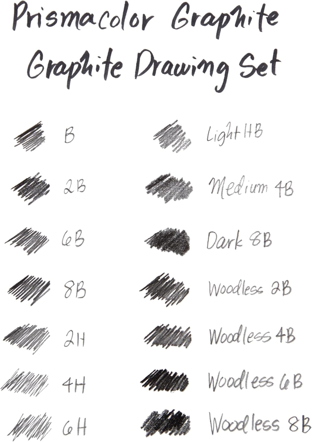 Prismacolor 24261 GRAPHITE Drawing 18-Piece Set