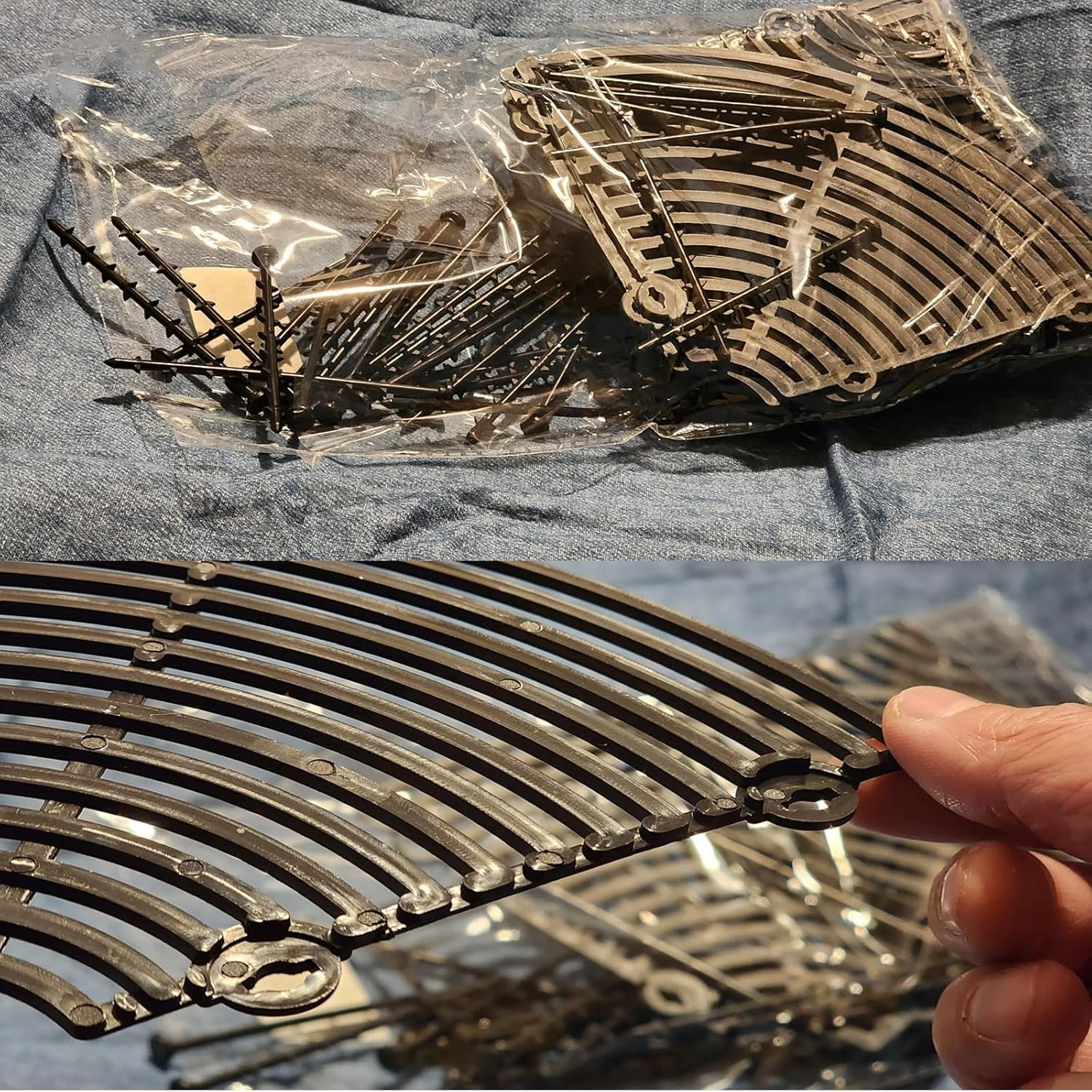 OOTSUN 4PCS Plastic Grid Plant Pot Covers, 30Cm Cuttable Flower Pot Cover with 32 Stakes for Indoor Outdoor Potted Plants for Indoor/Outdoor Potted Plants Soil Protector Grid Cover,Black