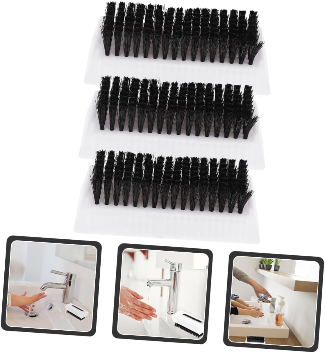 LIFKOME 3Pcs Double Sided Nail Cleaning Brush for Daily Use Durable Comfortable Grip for Home Travel Outdoor Nail Care image number 4