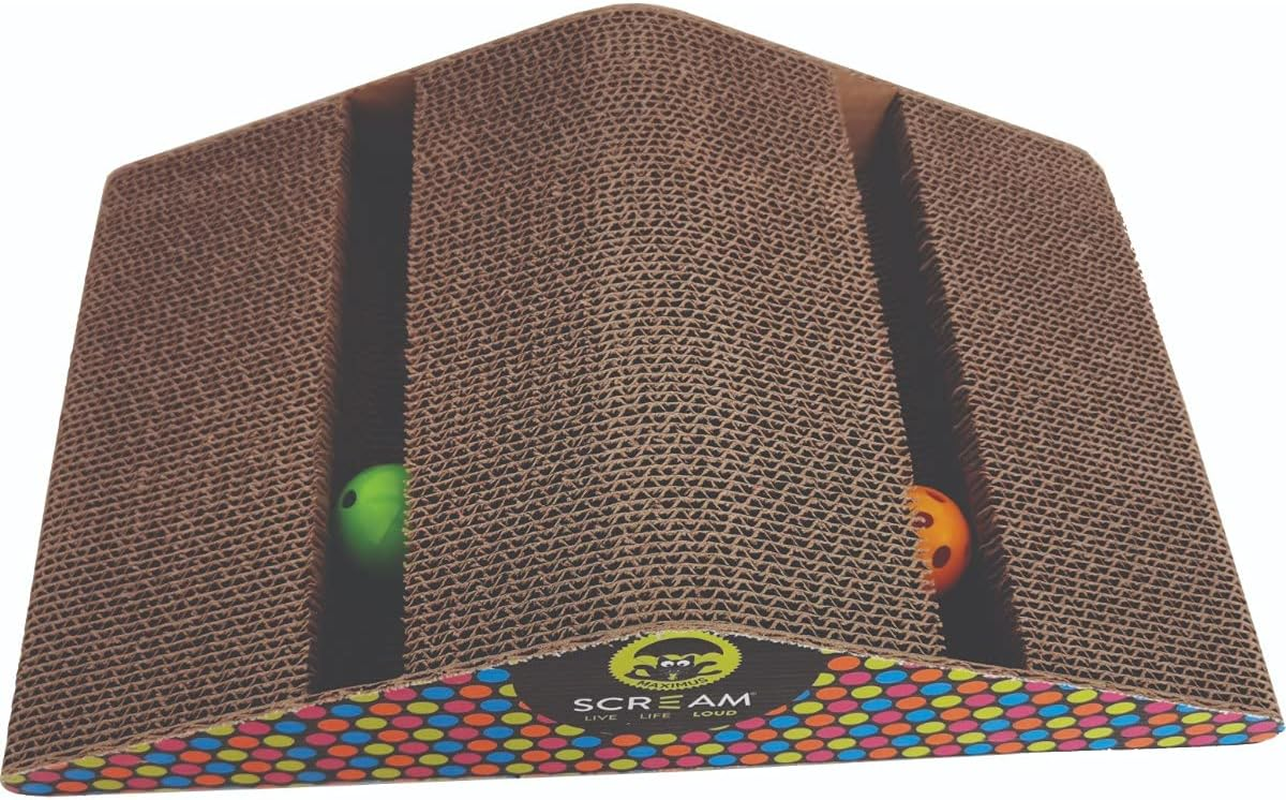 SCREAM Triangle Cat Scratcher 39.5X10Cm, Multicolour