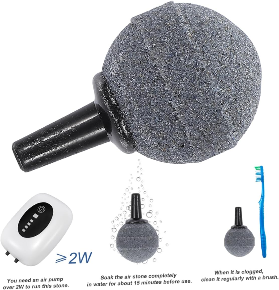 POPETPOP 50Pcs round Air Stones for Fish Tank Aquarium Bubble Diffuser Tiny Oxygen Bubbles Durable Aeration Supplies for Hydroponics and Fish Breeding image number 5