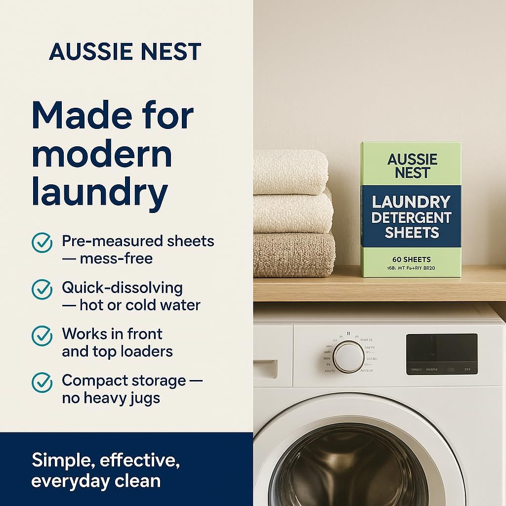 Plant-Based Laundry Detergent Sheets, 30 Count, Biodegradable Concentrated Travel-Friendly Laundry Detergent image number 1