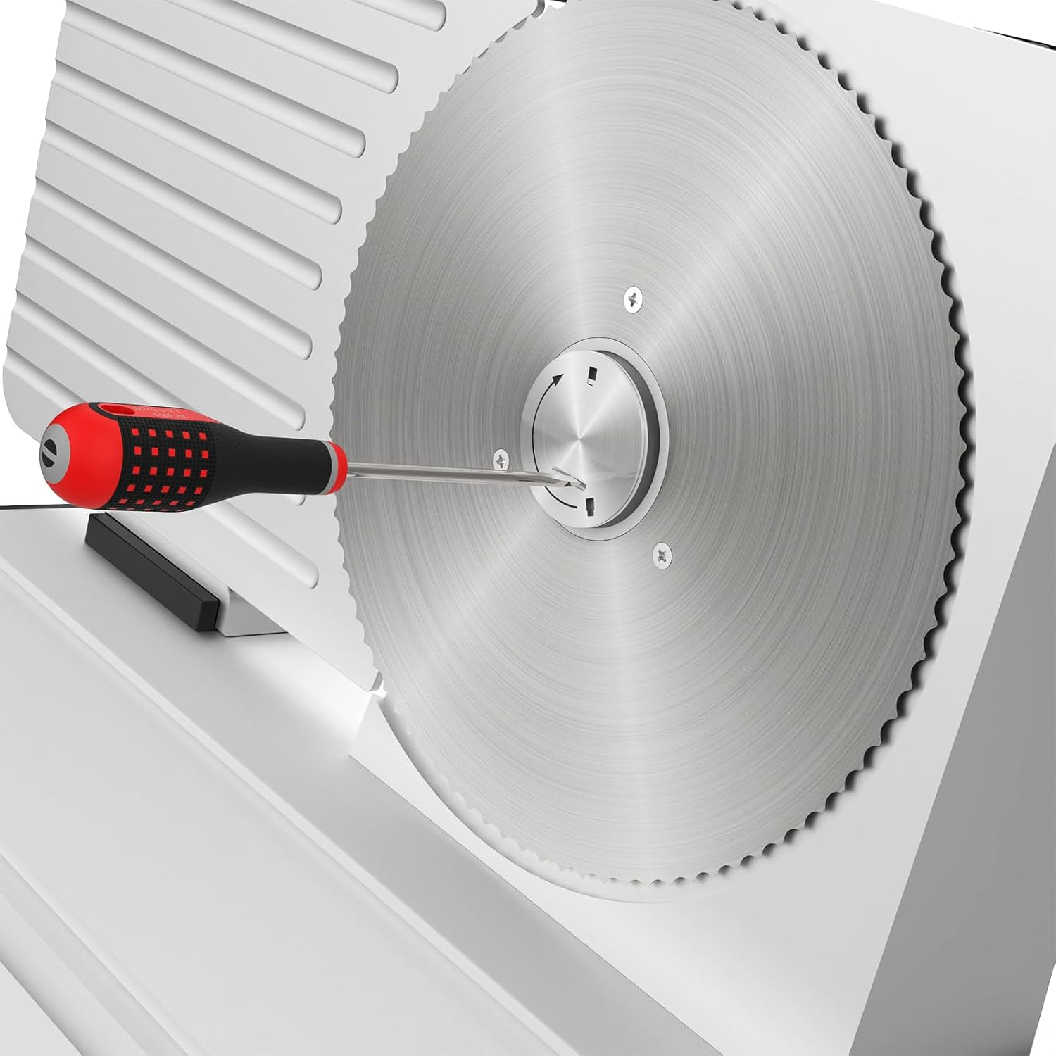 Cobuy Electric Deli Food Slicer, 250W Slicer Machine with Adjustable Thickness Two 8.6" Removable Stainless Steel Blades for Meat, Cheese, Bread | 90RPM image number 5