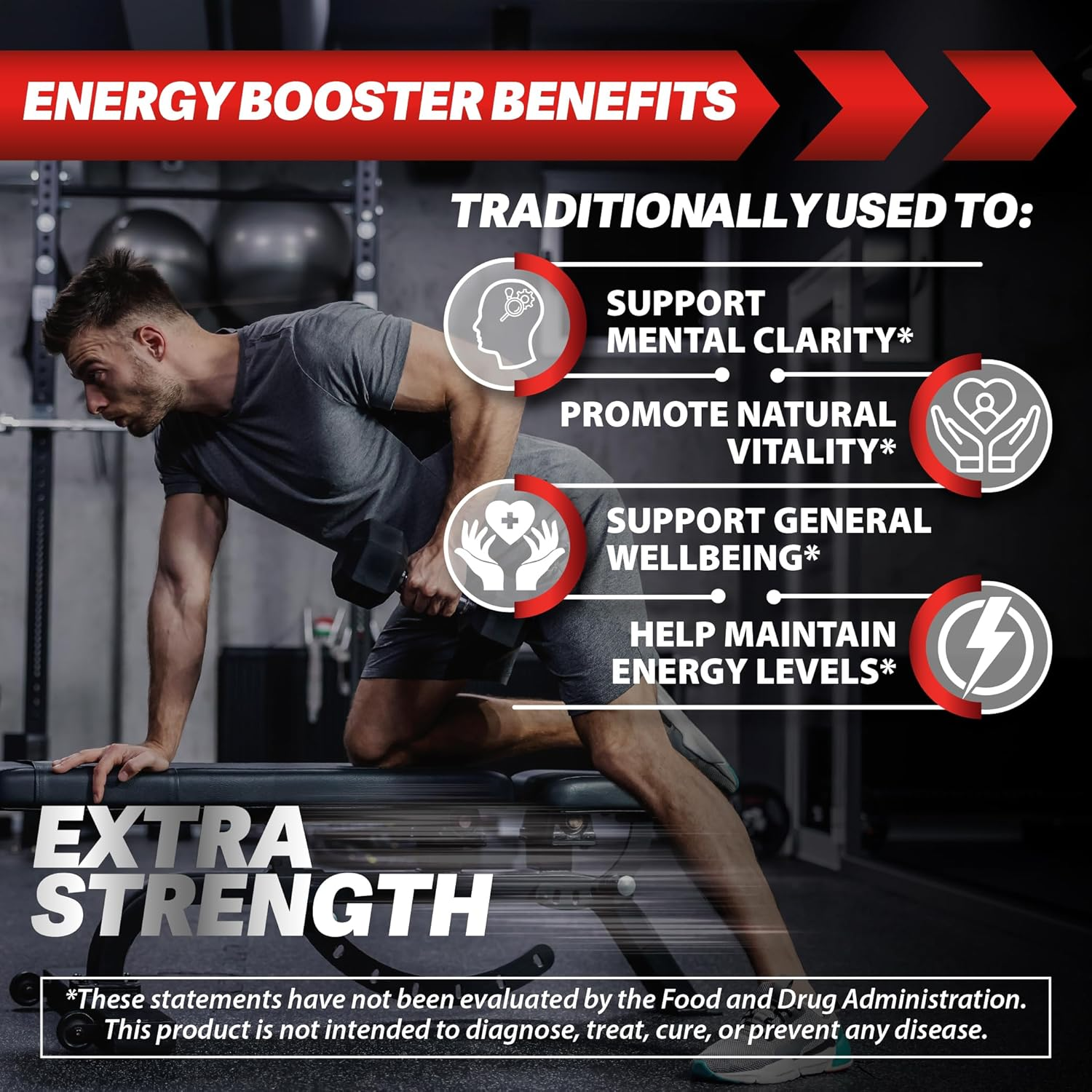 Energy Supplement, 1,500Mg per Serving | with Caffeine, Guarana, Gotu Kola, Ginseng & Green Tea | Daily Energy Booster Pills | Non-Gmo, Gluten Free (60 Capsules) image number 6