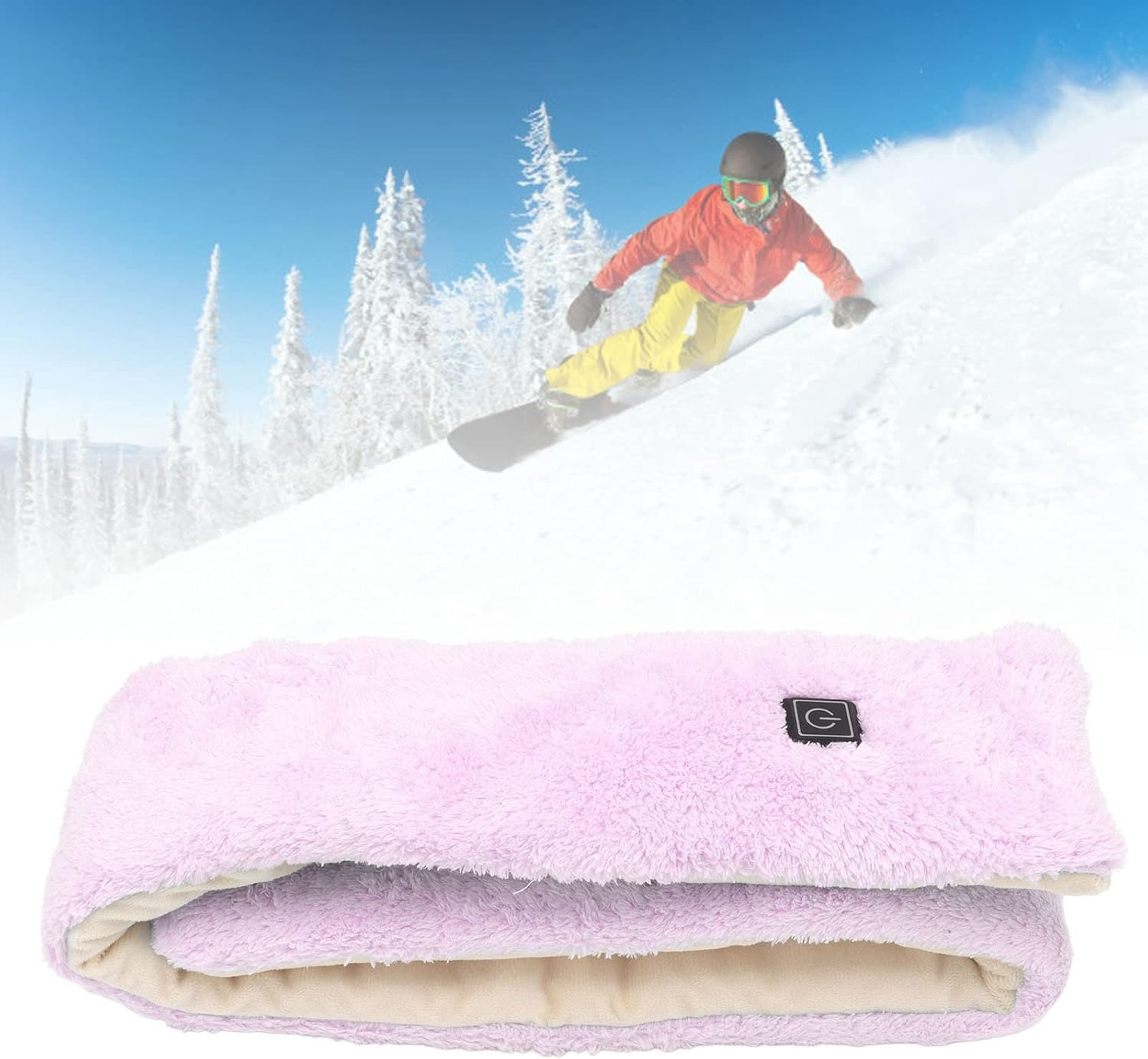 USB Neck Heating Pad, Portable Heated Scarf with 3 Temperature Gears, Heating Electric Heated Scarf for Men and Women, Washable