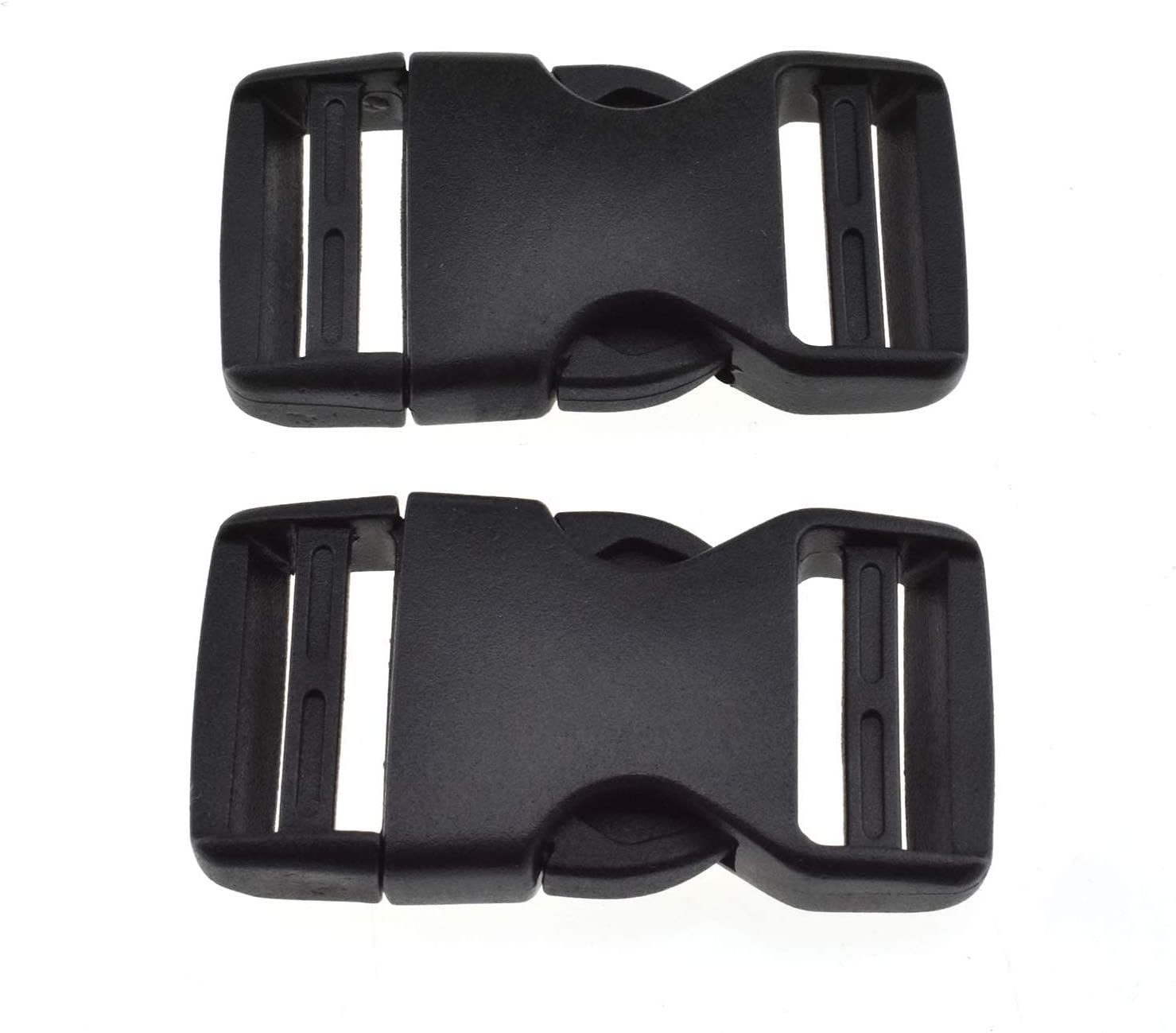 SGH Pro Quick Side Release Buckles Clips Snaps Dual Adjustable No Sewing Heavy Duty Plastic 1"/25Mm Wide 3 Pack for Nylon Strap Backpack Fanny Pack Webbing Belt Dog Collars Sturdy image number 2