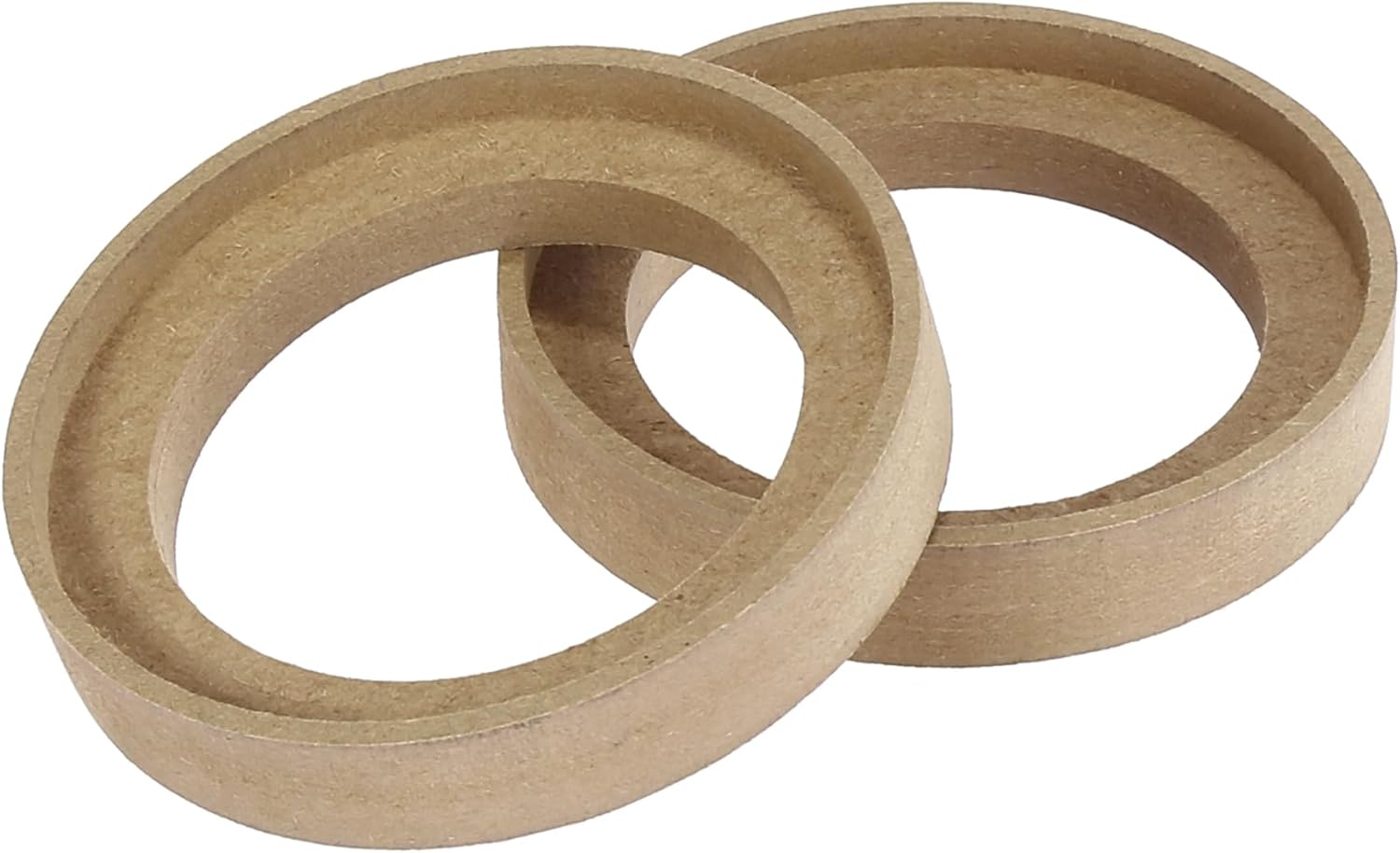 X AUTOHAUX Pair Car Beige Speaker Spacer Ring Adaptor Brackets Mounting Spacer Recess Bezel Plate Wood 77Mm ID for 3 Inch Speakers image number 4