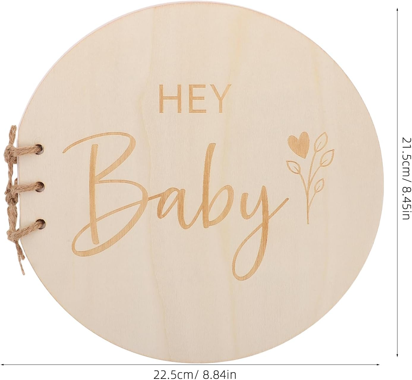 PLAFOPE Natural Wood Baby Shower Guest Books Baby Shower Sign-In Book, Blank Keepsake Memory Album for Party Celebrations image number 3