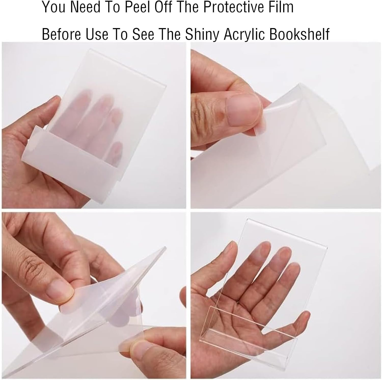 10-Pack Clear Acrylic Display Stands for Tablet, Cd, Photo Album, Brochure Holder, Desktop Easel, Book, Card, Library, Store Shelf, Office and Home - Durable Multipurpose Desktop Organizer image number 5