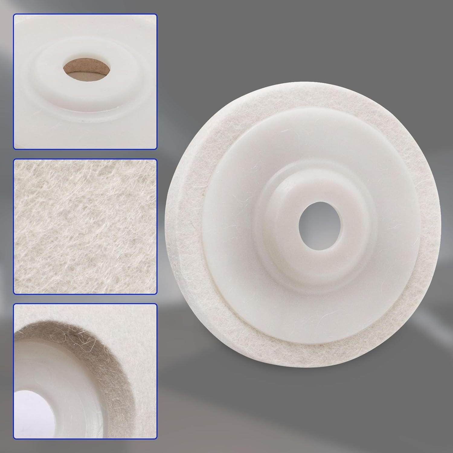 5 Inch Wool Polishing Wheel Disc, Angle Grinder Wool Felt Buffing Pad for Chrome, Granite, Aluminum (5 Pcs) image number 1