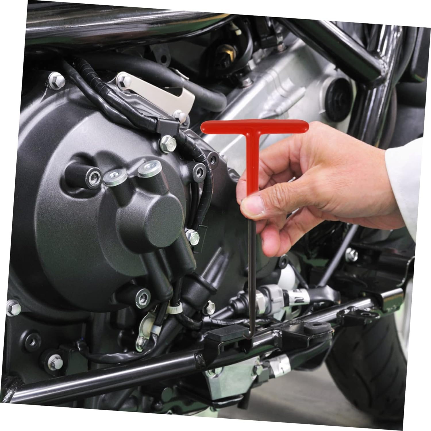 Vaguelly 2Pcs Motorcycle Spring Hook Exhaust Spring Puller Tool Steel Hook Set for Motorbike Accessories and Repair image number 6