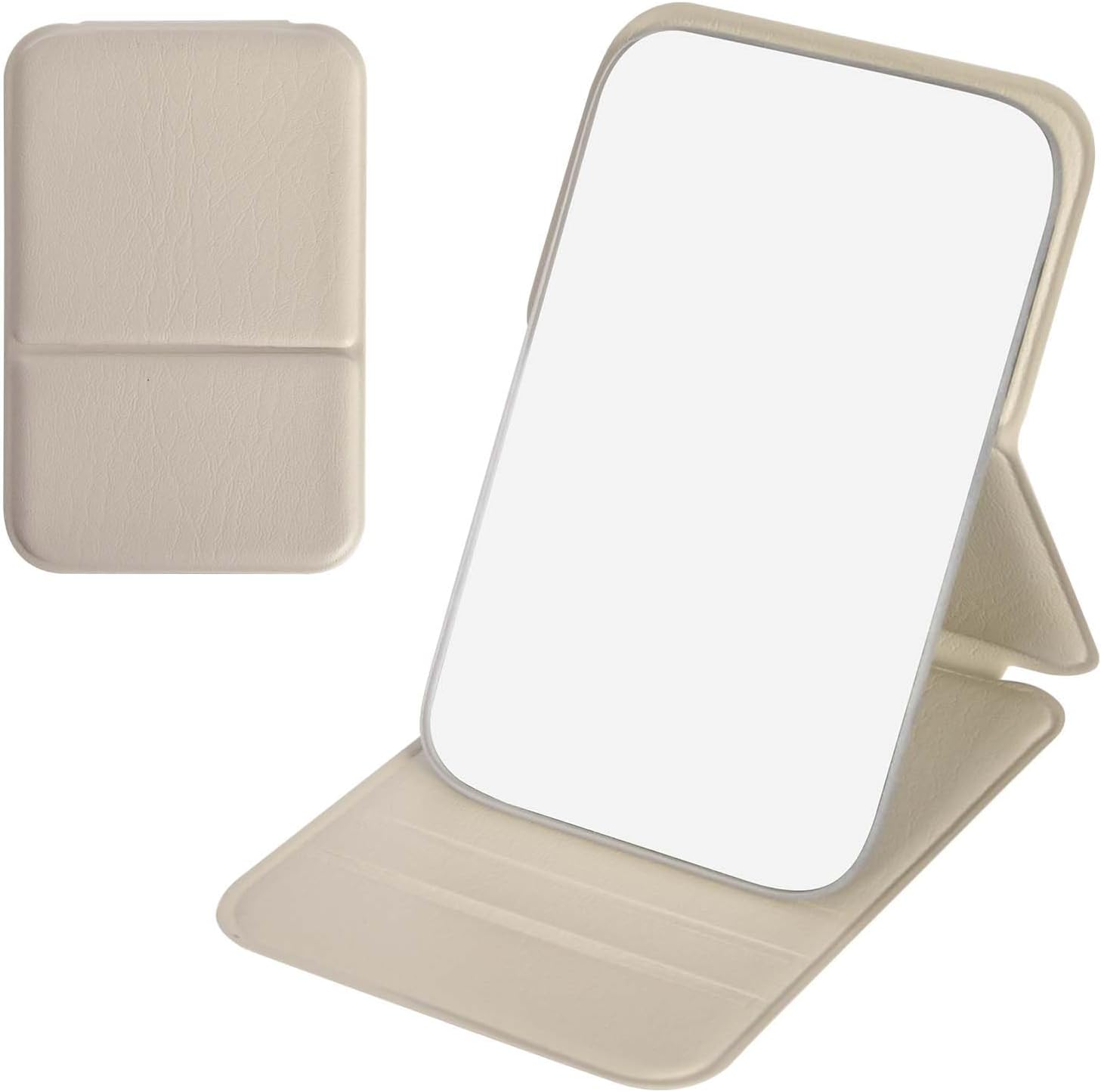 Travel Mirror, Foldable Mirror with Cortical Bowl, Pocket Mirror, Makeup Mirrors for Children, Portable Super HD Mirrors Ultra-Thin and Durable for Home, Travel Use (Black)