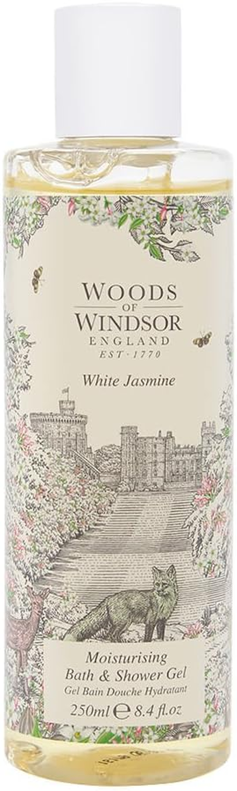 Woods of Windsor White Jasmine Moisturizing Bath & Shower Gel for Women by Woods of Windsor - 8.4 Oz/ 250 G, 250 Ml