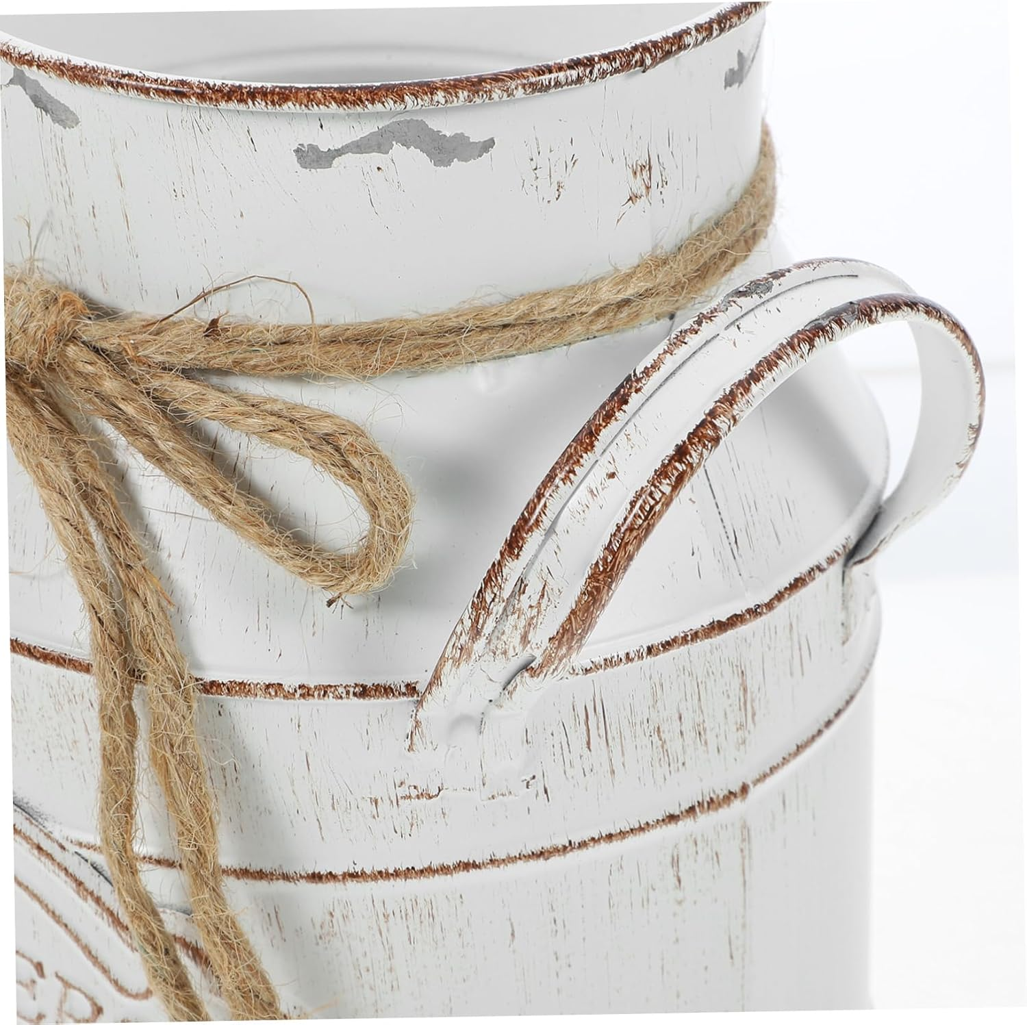 ORFOFE Retro Iron Flower Bucket for Desktop Garden Supplies Creative Planting Floral Vase Decor Handle Iron Bucket Flower Vase for Plant image number 1