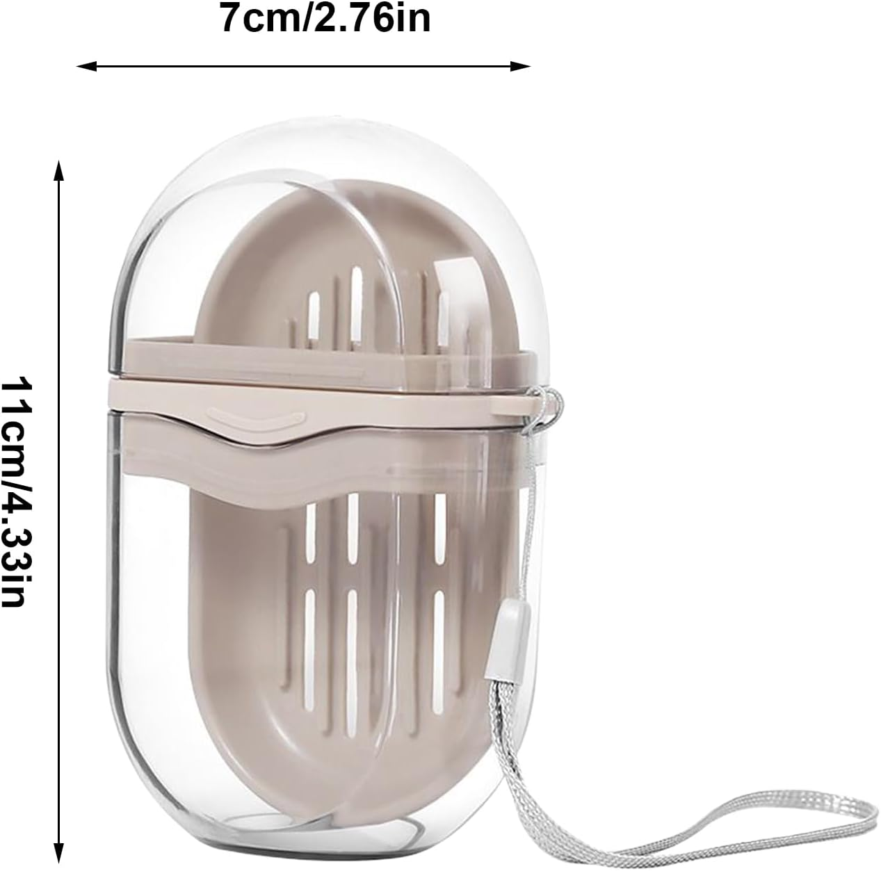 Qkbuza Soap Bar Travel Case, Leakproof Drainage Travel Bar Soap Holder, Transparent Bathroom Holders and Dispensers for Camping Gym Shower Bath Traveling Carry Solid image number 4