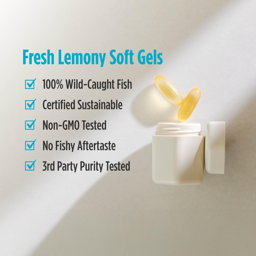 Nordic Naturals - Ultimate Omega High-Intensity Omega-3 Fish Oil Lemon 1280 Mg. - 180 Softgels image number 4