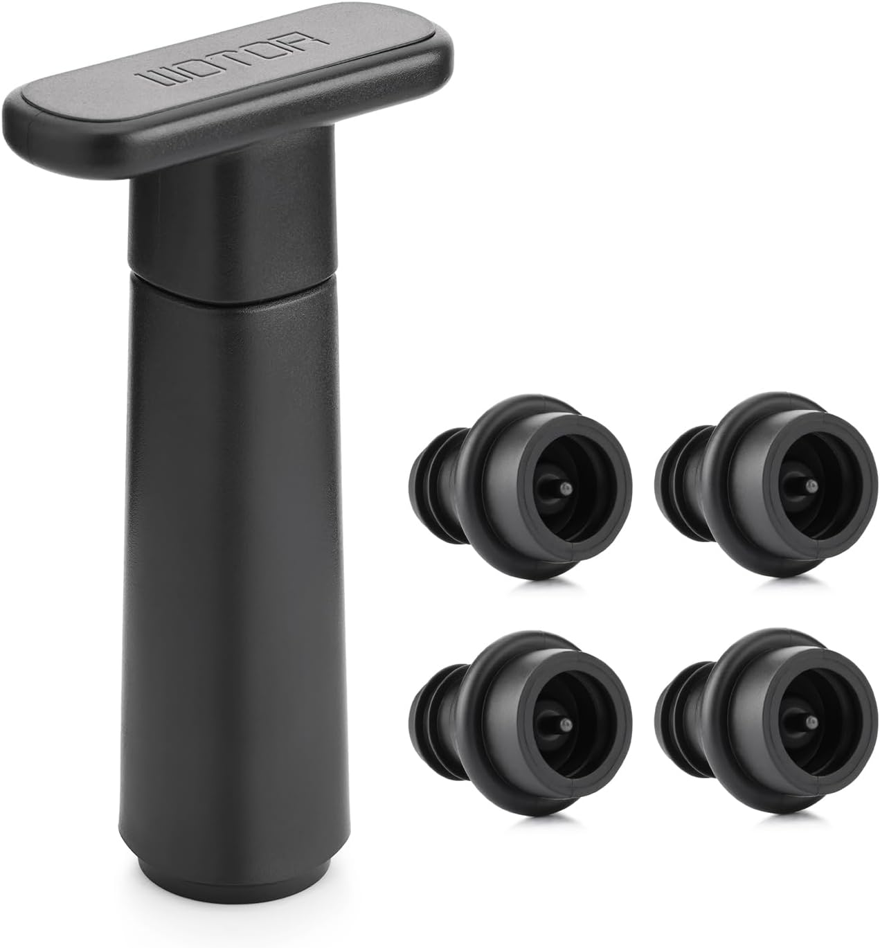 Wine Saver Vacuum Pump with 4 Stoppers, Wine Stopper, Wine Preserver, Reusable Bottle Sealer Keeps Wine Fresh, Ideal Wine Accessories Gift image number 6