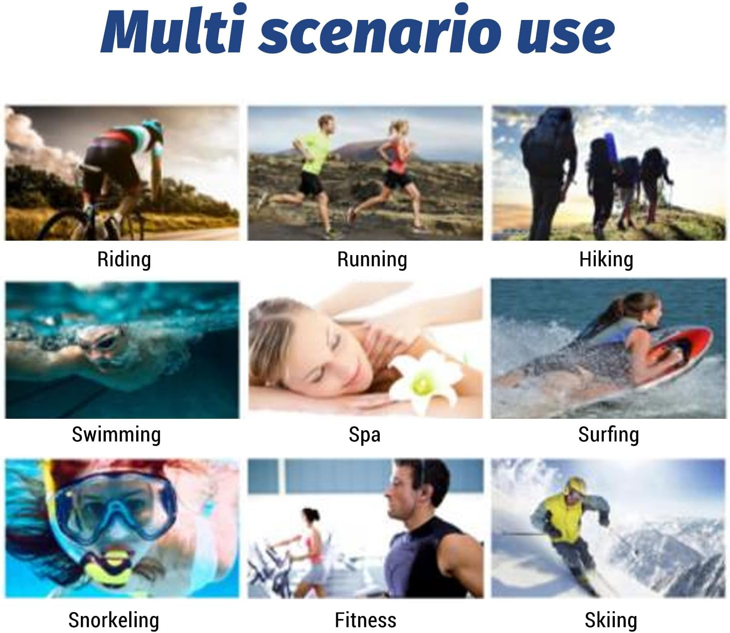 Garsent Bone Conduction Headphones, Open Ear IPX8 Water Proof Swimming Earphone Bluetooth, 16G Memory, Sports Headset for Running Cycling and Other Activities (Blue) image number 6