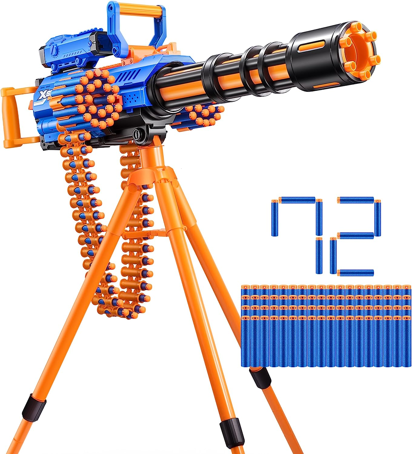 Zuru XSHOT Insanity Motorised Gatling Blaster with Tripod Stand Includes 72 Darts image number 6