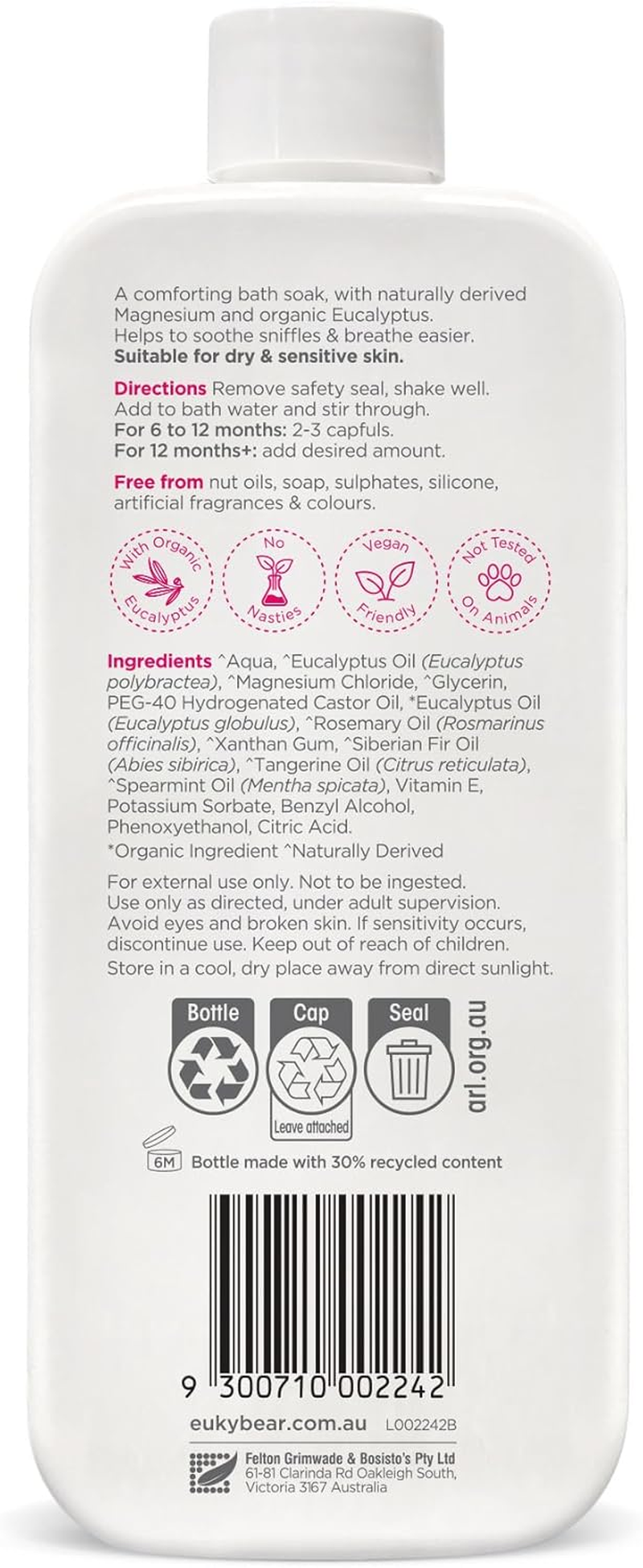 Euky Bear Sniffly Nose Vapour Bath 300Ml image number 1